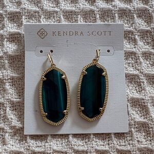 Kendra Scott Gold and Teal Earrings